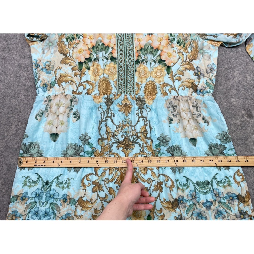 Soft Surroundings Baroque Maxi Dress Blue XL New - Picture 11 of 16